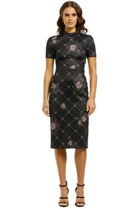 LOVER Ruby Daydream Black Midi Dress Size 6 AU RRP 139 Casual & Evening - Picture 1 of 8