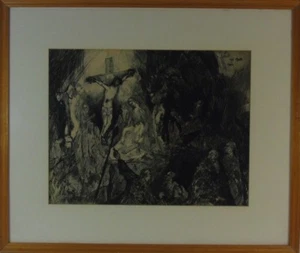 Rudolf Rothe: "Kreuzigung" Radierung auf Papier - Picture 1 of 3