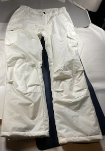 Boulder Gear Snow Pants Adult M White Waterproof Ski Snowboard 31W 30L Gorpcore - Picture 1 of 11