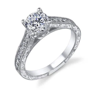 7*7mm Retro AAA Cz 925 Silver, 18K Gold Plated Ring Women's Gift Rings Size 6-10 - Picture 1 of 7