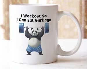 I Workout So I Can Eat Śmieszne Fitness Siłownia Nowość Kubek do kawy i kaka