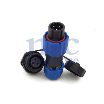 Waterproof Connector Panel Mount SD13 Circular Plug & Socket 3 pin IP68 Aviation - Image 1 of 4