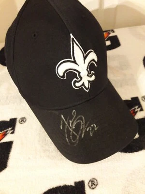 RARE TRACY PORTER SIGNED NEW ORLEANS SAINTS HAT SB 44 SUPER BOWL XLIV PSA DNA  - Image 1 of 4