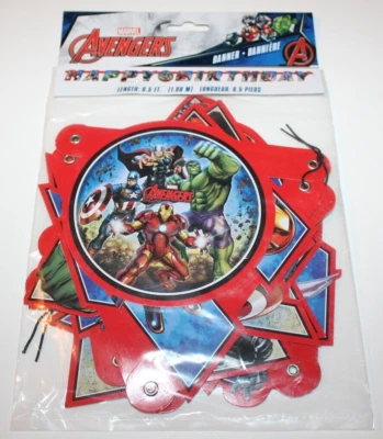Banner único Marvel Avengers "Feliz Cumpleaños" - 6,5 pies de largo Foto 1 de 2