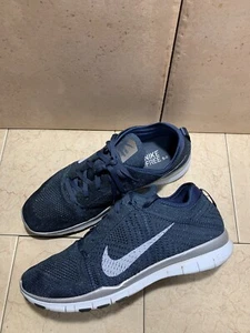 Nike Free TR Flyknit 804534 400 Blue Metallic Running Shoes Womens Sz 10 US - Picture 1 of 9