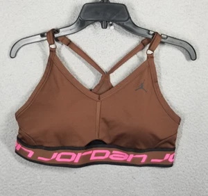Nike Jordan Sports Bra  Indy Women's Light Support Large Browm Pink NEW Rare - Picture 1 of 9