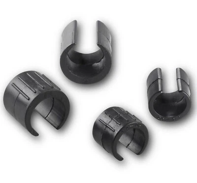 4 Stuhlgleiter/Bodenschoner Freischwinger ohne Zapfen runde Rohre schwarz - Bild 1 von 4