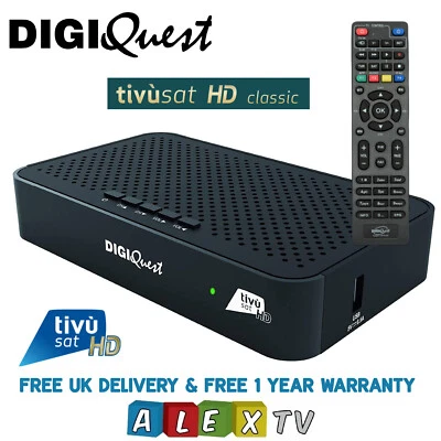 Tivusat HD Italienische USB PVR Satelliten Box + Aktivierte Tivusat HD Karte Italien TV - Bild 1 von 4