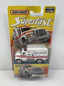 Matchbox SuperFast Ambulance 31 White HTF - Picture 1 of 3