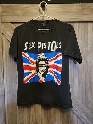De Colección Y2K Sex Pistols God Save The Queen Banda de Rock Concierto Punk Camisa Etiqueta Bombardero Foto 1 de 4