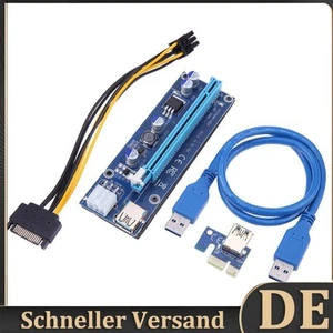 60cm PCI-E Riser1 X 16X PCI-E USB3.0 009S Adapter Card Cable for BTC Miner - Afbeelding 1 van 8