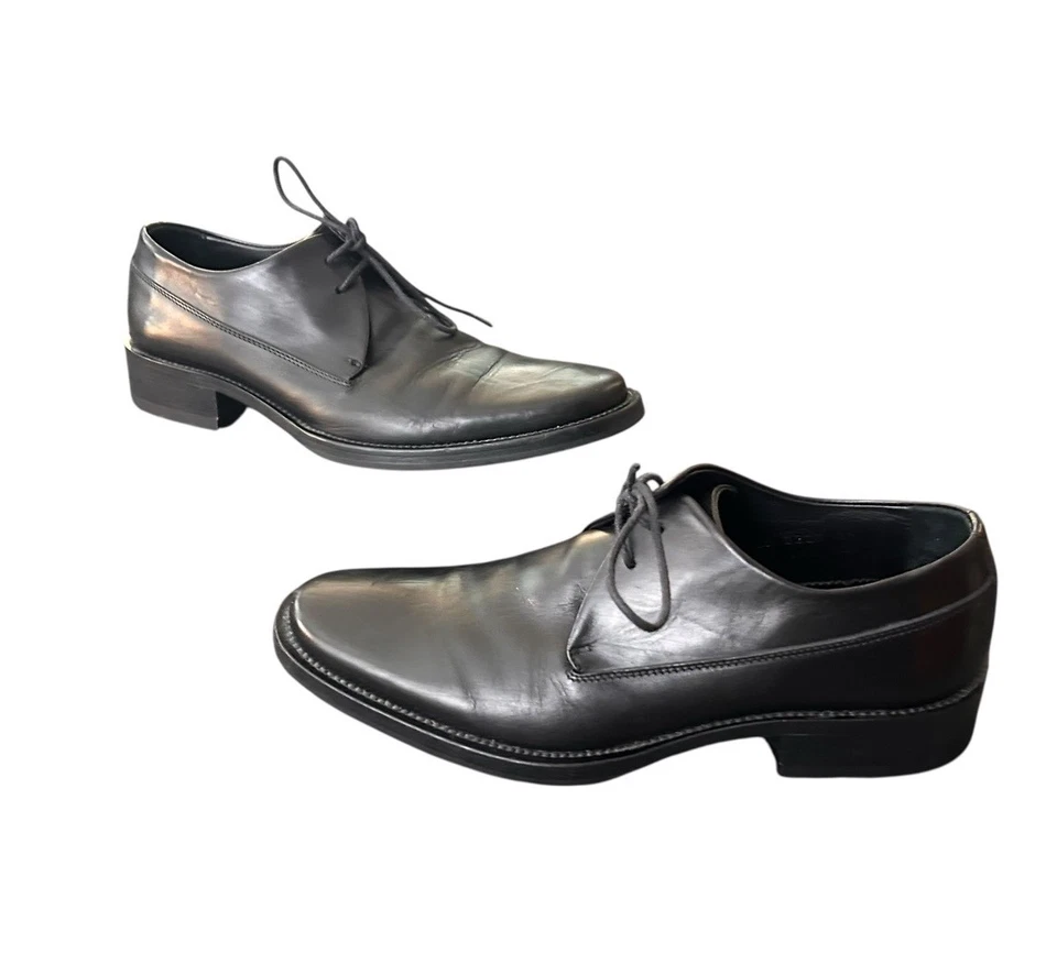Zapatos de Vestir Formales Emporio Armani Oxford Talla US 8 EU 41 Cuero Negro Hecho en Italia Foto 1 de 4