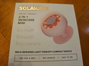 Solowave Radiant Renewal 2-in-1 Skincare Mini De-Puff Smooth Rejuvenate - Picture 1 of 2