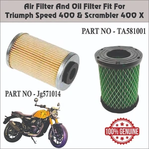 Original Air Filter & Oil Filter Fit For Triumph Speed 400/Scrambler 400x - Picture 1 of 12