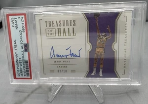 2018-19 Jerry West /10 National Treasures of the Hall Gold Auto Lakers PSA 8 - Picture 1 of 3