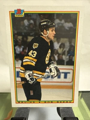 Bob Beers #34 Bowman NHL Hockey 1990 Boston Bruins - Image 1 of 2