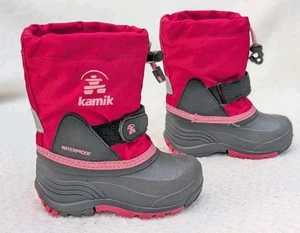 Stivali invernali Kamik Waterbug bambina taglia 8 caldi impermeabili foderati rosa brillante - Foto 1 di 13