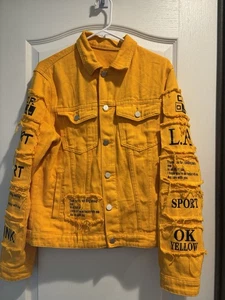 Denim Jacket Patches Jeans Jacket Cowboy Choose To Be Kind XS LA Sport O R Denim - Picture 1 of 11