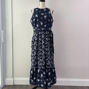 NWT Ann Taylor Floral Embroidered Midi Dress Sz 12 - Picture 1 of 9