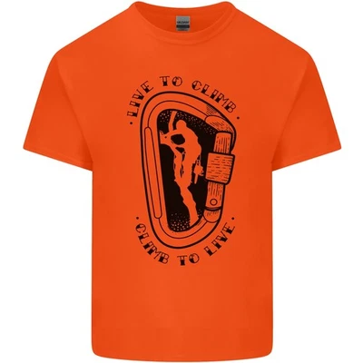 Rock Climbing Live to Climb Climber Kids T-Shirt Childrens - Image 1 of 4