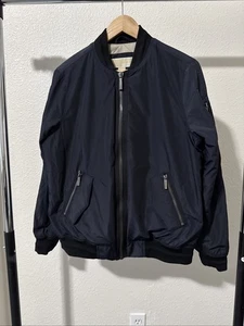 Michael Kors Bomber Jacket Black Water Resistant Size L - Picture 1 of 11