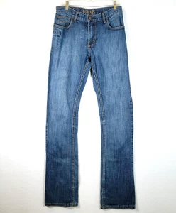 Pantalones de mezclilla Kimes Ranch para hombre Roger rectos de algodón talla 33x36 azul logotipo occidental - Imagen 1 de 12