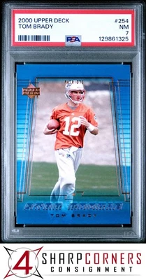 2000 ВЕРХНЯЯ ПАЛУБА #254 TOM BRADY RC ПАТРИОТЫ PSA 7 - Изображение 1 из 4