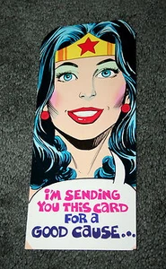 VTG Greeting Valentines Day Card DC Comics Wonder Woman 1978 NOS New Mark 1 # 27 - Picture 1 of 3