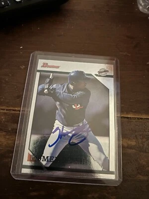 1996 Bowman Foil #320 Homer Bush Autograph - Image 1 of 2