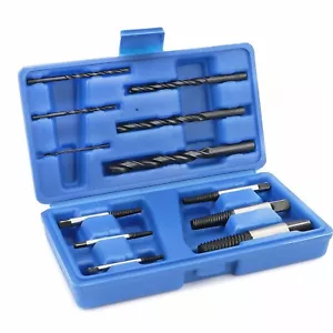 12 Pcs High-Speed Steel Screw Extractors Kit Drill Bit Set Easy Out Bolt Extract - Picture 1 of 7