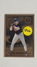 1996 Leaf Preferred Steel Promotional Gold Paul Molitor #2 HOF