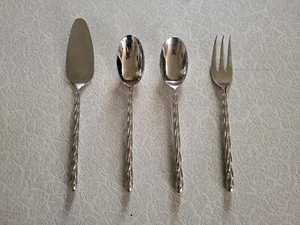 Vintage RARE Michael Lloyd Stainless Steel Flatware Serving Set - Picture 1 of 4