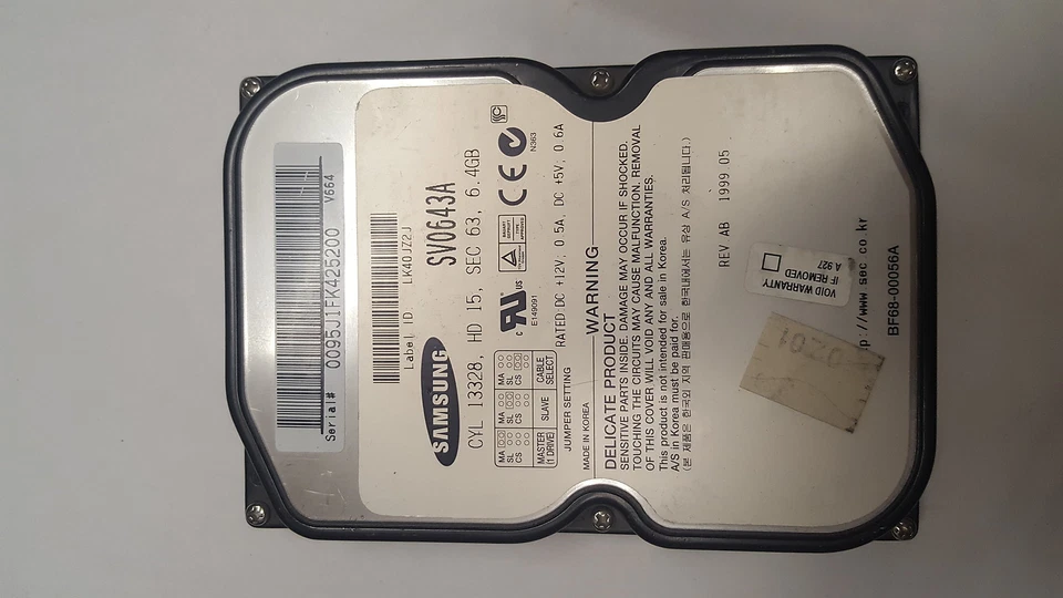 6.4 GB IDE Samsung SV0643A 54000rpm 3.5" - Image 1 of 1