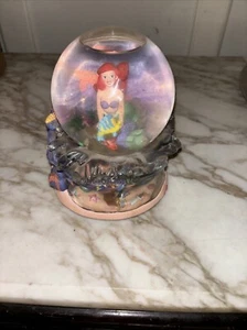 Disney ARIEL Little Mermaid SNOW GLOBE Under The Sea SCUTTLE Flounder SEBASTIAN - Picture 1 of 7