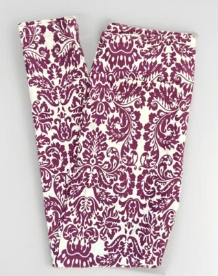 Leggings OS Lularoe Paisley Floral Púrpura Lavanda NUEVOS 882662 Foto 1 de 4