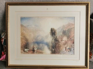 Genuine British Museum Ltd Edition Framed Print J M William Turner LAKE NEMI - Picture 1 of 13