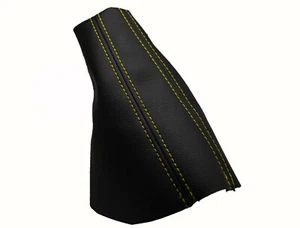 Gelb Faden Echtleder Handbremssack Handbremsmanschette Für HYUNDAI COUPE 96-99 - Picture 1 of 1