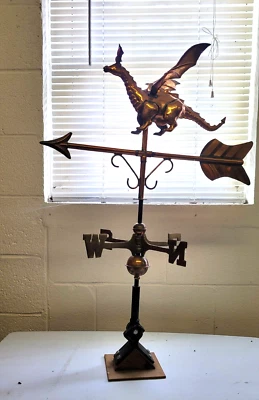 DRAGON 3D COPPER weathervane,21" ARROW,Cottage/shed /medium size - Image 1 of 2