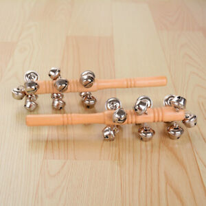 1Pc Wooden Stick 10 Bells Spinner Rattle for Baby Kids Education Instrument Toy
