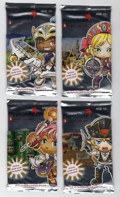 Набор из 1 бустера Maple Story, 4 запечатанных упаковки полный художественный набор 2007 карты Maplestory - Изображение 1 из 4