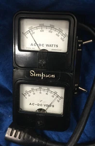 ANTICO Voltmetro AC-DC modello elettrico Simpson anni '50 392 ecc. - Foto 1 di 6