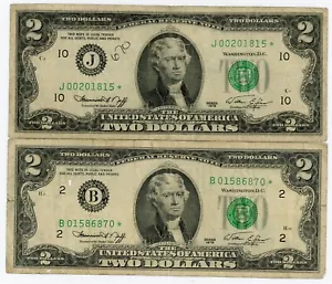 Usa-Federal Reserve ... P-461 ... (Fr-1935B,J) .. 2 Dollar .. 1976 .. (~) *F+* - Picture 1 of 2