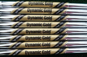 3-PW NEW TRUE TEMPER TOUR ISSUE DYNAMIC GOLD X100 .355" TAPER TIP IRON SHAFTS - Picture 1 of 2