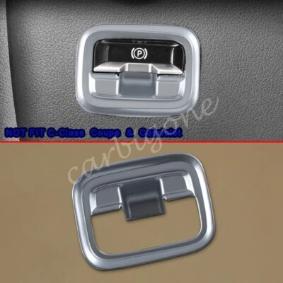 Matte Chrome Park Brake Switch Trims For Mercedes-Benz C-Class C300 2022-2025 Foto 1 de 4