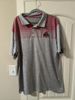 Ohio State Buckeyes Polo Shirt, Grey And Red XL, Colosseum Brand Athletic, - Изображение 1 из 3