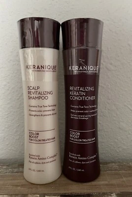 Keranique CHAMPÚ REVITALIZANTE PARA CUERO CABELLUDO Y REVITALIZANTE Acondicionador Queratina 8oz Nuevo Foto 1 de 2