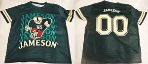 Jameson Irish #00 Whiskey T-Shirt Jersey 2XL Green Promo Logo Football 80 NEW - Picture 1 of 3