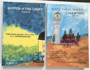 Set of 2 Daily Journals of the Light House Keeper at Little Sable Point Michigan - Picture 1 of 12