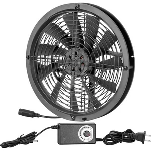 250mm 25cm Cooling Fan 12V 250X30mm AC 115V 230V Speed Controller Power Cord - Picture 1 of 7