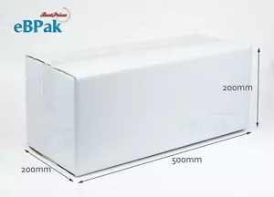 50x Mailing Box 500 x 200 x 200mm Regular White Long Tube Carton B917 - Picture 1 of 2